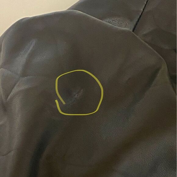 7 FAM - Vegan Leather True Wrap v-Neck Dress - size L (missing belt) - Picture 11 of 11